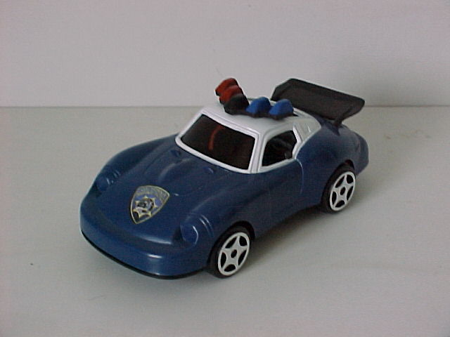 Plastic Porsche police toy car
