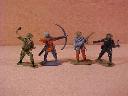 Badly painted plastic soldiers