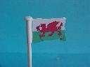 Welsh flag flapping in the wind